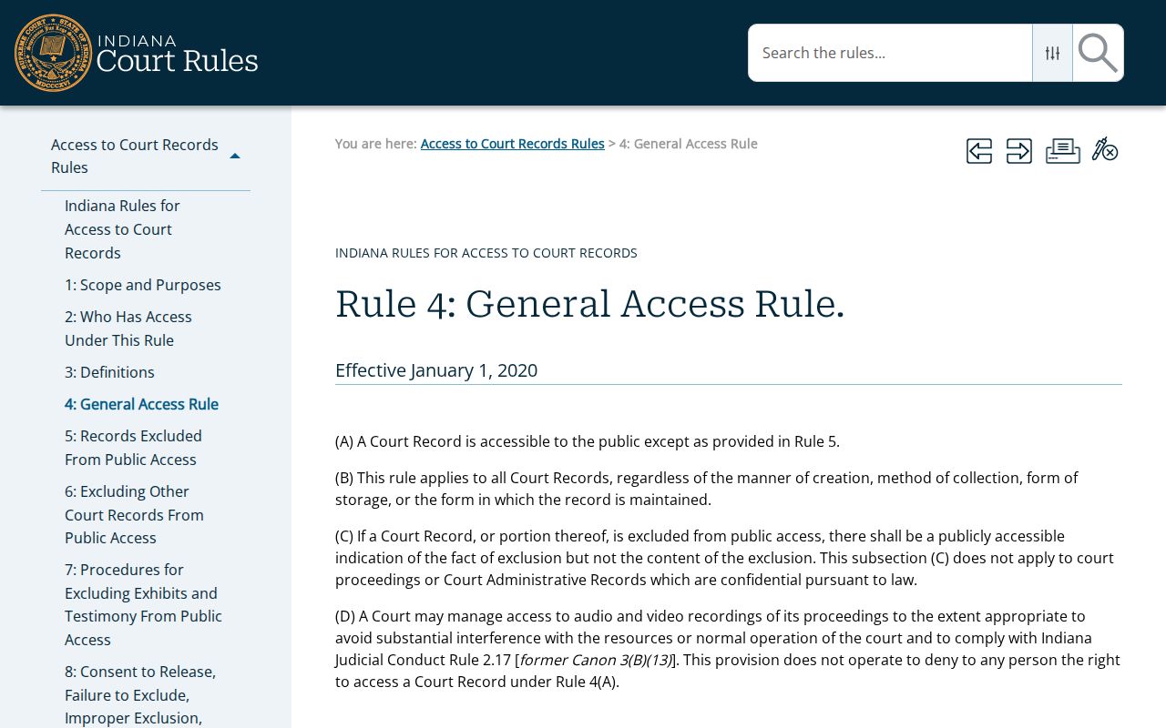 Carroll County bench warrant court record access rule