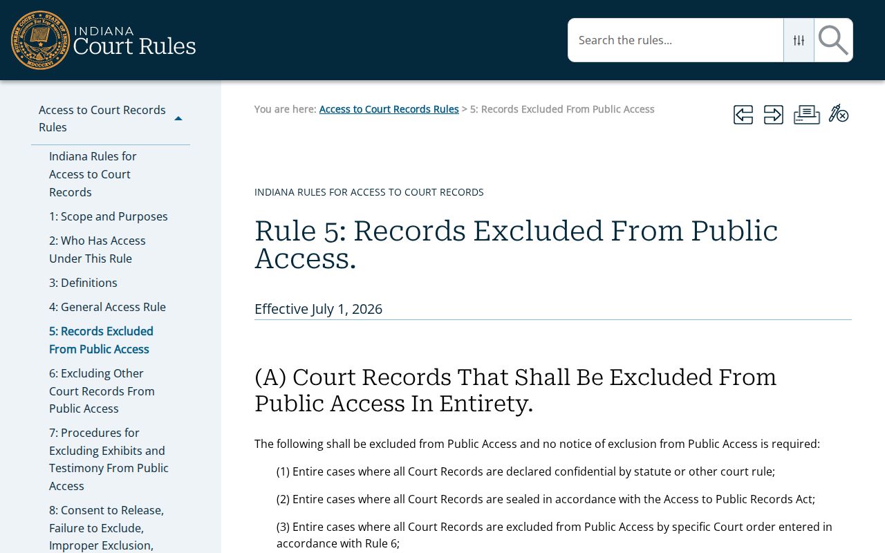 Carroll County arrest warrant access limits under Indiana Rule 5